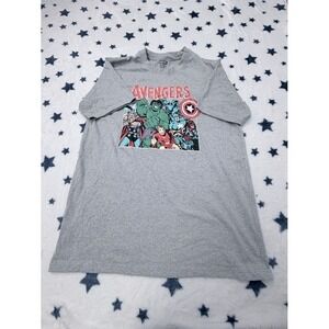 Marvel Avengers T Shirt Mens XL Gray Superhero Graphic Hulk Iron Man Tee